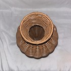 Vintage Old Hand Made Wicker Native Woven Basket Vase 10  Tall