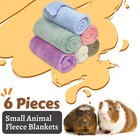 6 Pcs Guinea Pig Blankets Small Animal Fleece Bedding Washable