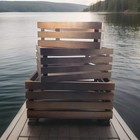Rustic Wood Crates For Vintage Decorative Display  Nesting Crate Set Real Wood