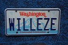 Washington Vanity License Plate - Willeze