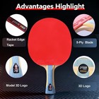 Dhs Ping Pong Paddle - Professional   Advanced Table Tennis Racket With High-   