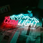 Coors Light Led Neon Sign  Dimmable Bar Decor For Home  Man Cave  Club  Party