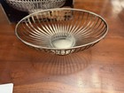 Vtg Godinger Silver Art Co Mid Century Modern Oval Wire Metal Basket Fruit Bread