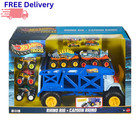 Hot Wheels Monster Trucks Rhino Rig Bundle Set 2 Big Rigs 3 Trucks 4 Diecast Car