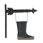 Black Resin Rainboot  Arrow Replacement Sign