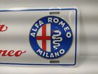 Alfa Romeo License Plate Frame Insert - Metal tin - Nice Condition   