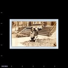 Old Vintage Photo Affectionate Boy Girl By Apartment Building 1923 Picture