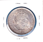 1942 South Africa 2-1 2 Shillings  km-30   3637 Asw Silver     pretoria Mint 