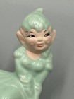 1950s Mid Century Gilner Pixie Light Blue Aqua Ceramic Elf Vintage Figurine