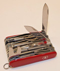 Victorinox Swiss Champ Xxl Knife With Black Leather Pouch 73 Functions