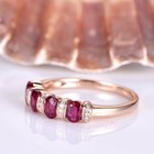 2ct Oval Cut Simulated Pink Ruby Stunning Wedding Ring In 14k Rose Gold Plated