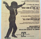 Sammy Davis Jr Vintage 1962 Poster  Advert What Kind Of Fool Am I