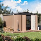 7 x7   8 x10  Outdoor Storage Shed Metal Tools Shed Utility Room W lockable Door