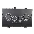 Karaoke Sound Mixer Dual Mic Inputs Audio Mixer Headphone Amplifier 2 Channel   