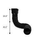 Ground Spout 24 In  Black Polypropylene Downspout Extension With Universal Adapt