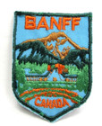 Vintage Banff Canada Jacket Patch National Park Lake Louise Travel Souvenir