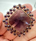 Antique Hatpin Exquisite Amethyst Glass Long Lovely Quality Collectible
