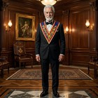Scottish Rite 32nd Degree Velvet Collar Masonic Ceremonial Regalia Embroidered