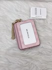 Nwt Coach Zip Card Case In Signature Canvas Cw883 Powder Pink