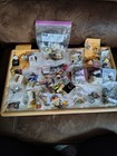 Huge Lot Of  Vintage Enamel Lapel Hat Pins  Awards  Buttons  Etc  Over 4 Lbs 