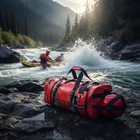 Water Rescue Backpack Waterproof Fire Rescue Gear Bag Flat Lay Unfold Design