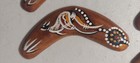 Decorative Hand Painted Wood Boomerangs Vintage Lot Of 4  In Made In Australia
