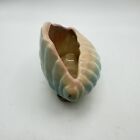 Vintage Shawnee Pink   Blue Pottery Conch Shell Small Planter Marked Usa 668