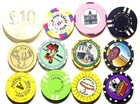 Lot Of 12 Casino Poker Chip Lot Las Vegas Great Wall Victoria Club Palace Usa