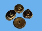Lot Of 4 Vintage  Mosaic Buttons - Heart  Oval  Made In Italy  Free Shipping
