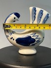 Vintage Gzhel Hen Chicken Figurine Made In Ussr Hand Painted Porcelain
