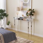 High-end Console Table Mirrored Vanity Makeup Desk Modern Glass Entryway Table
