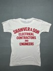 Vtg Shirt 50 s Shaver   Son Electrical Single Stitch Rockabilly Small  read