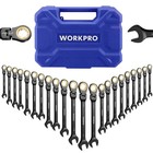 22-piece Ratcheting Wrench Set  180   Flex Head  Anti-slip Grip  Mechanic Tools