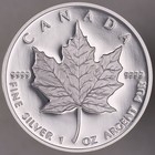 1989 Canada  5 Commemorative Maple Leaf 1 Oz  9999 Silver Proof Coin In Ogp