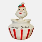 Vintage Lefton Sweet Santa Sugar Jar Christmas Pixieware Mcm Holt Howard Era 50s