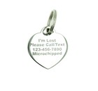 Custom Engraved Personalized Stainless Steel Small Heart Sz Dog Tag Pet Id Name