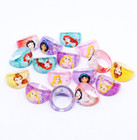 Lot 100 Pcs Cartoon Princess Random Mix Acrylic Children Rings Gifts 15mm