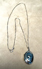 Vintage Sterling Silver Double Locket And Box Chain 18    Engraved  s 