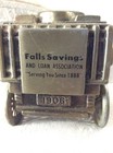 Heavy Unsearched Piggy Bank 2 54lb Old Us Coins- Founded 1888 Falls Saving Bank