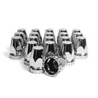 20 Pack Flat Top Lug Nut Covers  33mm By 2-3 4  Thread On Chrome Nut Cover 