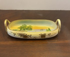 Vintage Hand Painted Nippon  japan  Country Lake Scene  Vanity Or Dresser Tray