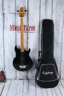 Epiphone Grabber Bass 4 String Electric Bass Guitar Ebony Finish With Gig Bag