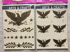 Lot Of 4   Nos Vintage Meyercord Transfer Decals   American Flag  Gold Eagles