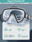 Adult Snorkel Set Gear Anti-fog Panoramic View Swimming Mask With Carry Bag