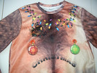Ugly Christmas Sweater Party Funny Xmas Hairy Chest Crew Neck Sweatshirt Adult M