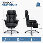 Office Desk Chair  High-back Big And Tall Leather Chair With Footrest