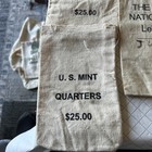 Vintage  10  Bank Deposit Coin Change Money Bag Cloth Pouches Lot