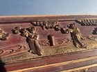 3 Antique Hand Carved Oriental Wood Cabinet Or Drawer Panels-gold Leaf
