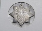 South Africa Silver Shillings Coin Crafted Into An Octagram Star Pendant - Holed