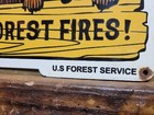 Vintage Smokey Bear Porcelain Sign Old Us Forest Service National Park Fires 12 